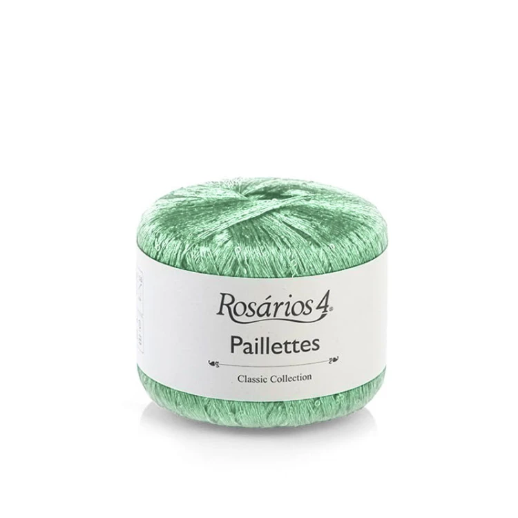 Włóczka / nić fantazyjna z cekinami Rosarios 4 Paillettes 33 / akwamaryna / 25g