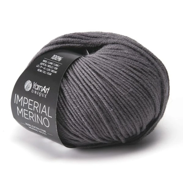Włóczka YarnArt Unique Imperial Merino 3347 / ciemny szary