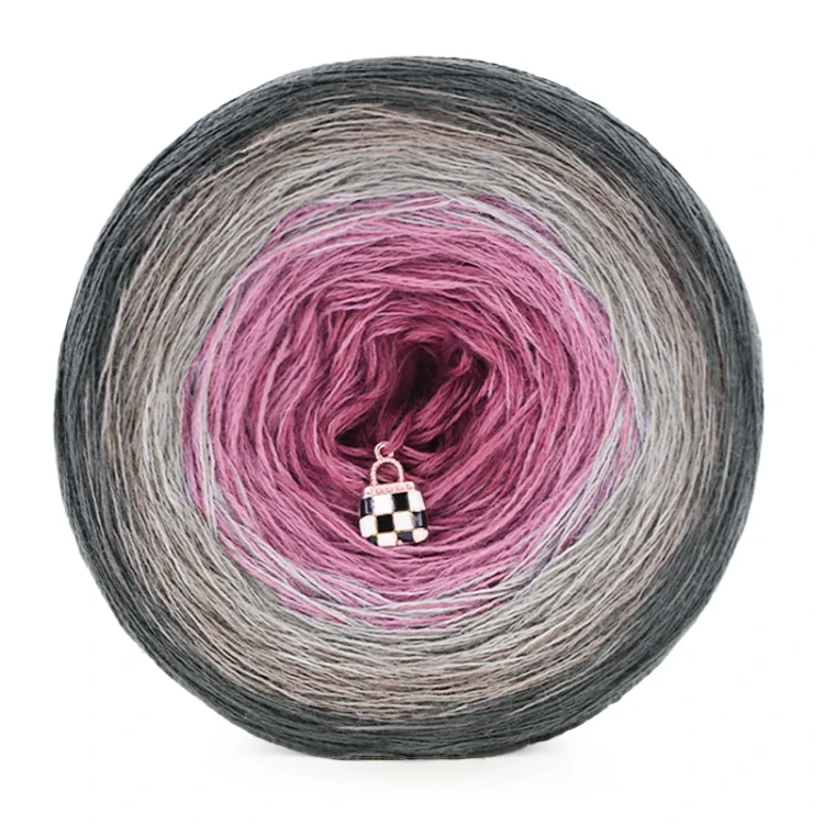 KOKONEK Merino 854 - Ciemny szary/cappuccino/popielaty/zgaszony róż/lody porzeczkowe