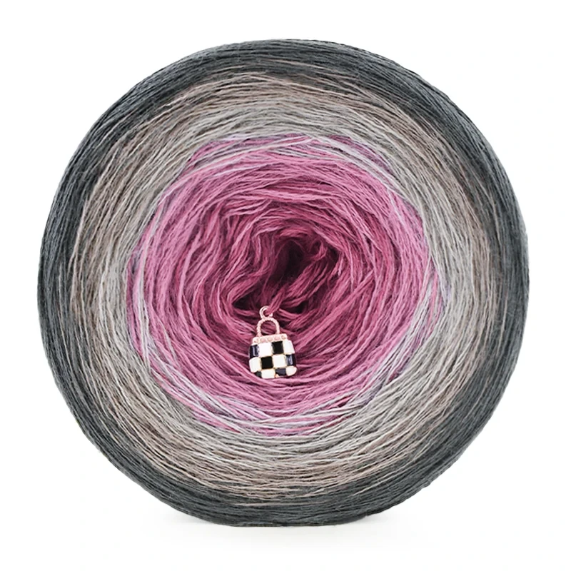 KOKONEK Merino 854 - Ciemny szary/cappuccino/popielaty/zgaszony róż/lody porzeczkowe