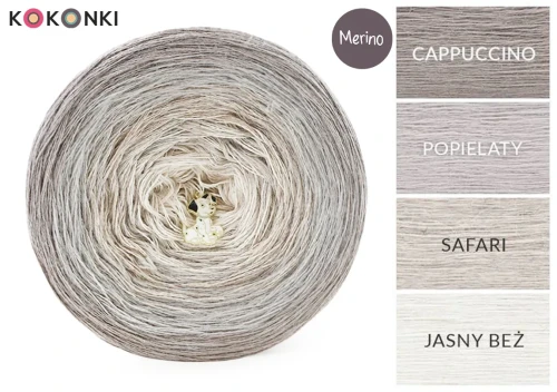 KOKONEK Merino 855 - Cappuccino/popielaty/safari/jasny beż