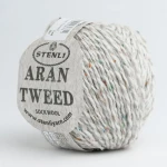 Włóczka Stenli Aran Tweed 01 / lody z posypką