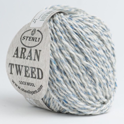 Włóczka Stenli Aran Tweed 02 / błękit