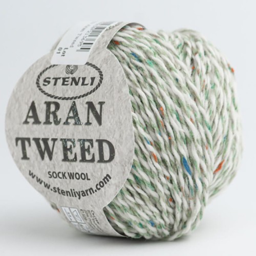 Włóczka Stenli Aran Tweed 03 / posypka pistacjowa