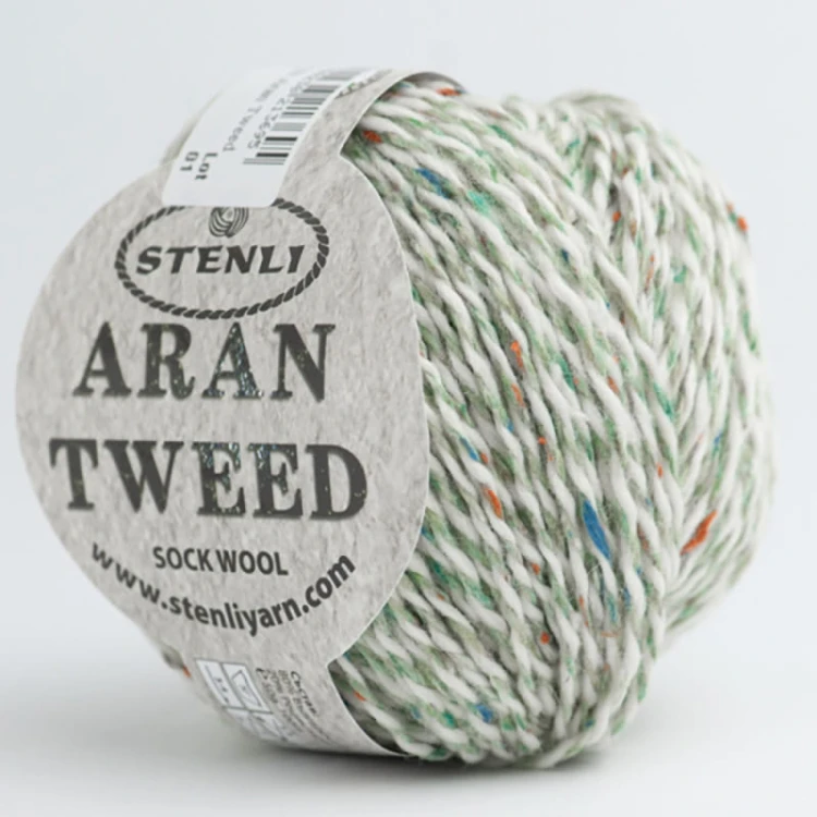 Włóczka Stenli Aran Tweed 03 / posypka pistacjowa