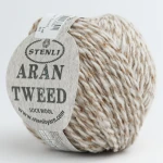 Włóczka Stenli Aran Tweed 04 / płatki owsiane