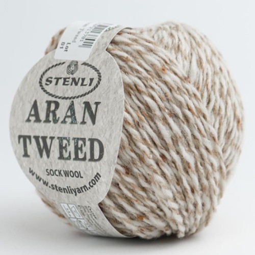 Włóczka Stenli Aran Tweed 04 / płatki owsiane