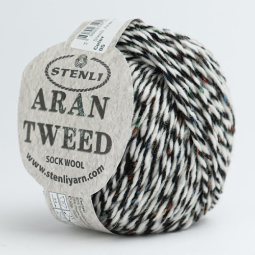 Włóczka Stenli Aran Tweed 05 / zebra