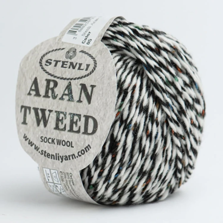 Włóczka Stenli Aran Tweed 05 / zebra