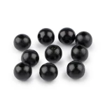 Koraliki drewniane lakierowane / 16 mm / czarne / otwór 4,5 mm / 10 szt / 340689