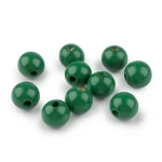 Koraliki drewniane lakierowane / 16 mm / zielone / otwór 4,5 mm / 10 szt / 340689