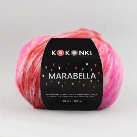 Włóczka KOKONKI Marabella M04 / smoczy owoc / ~125 m