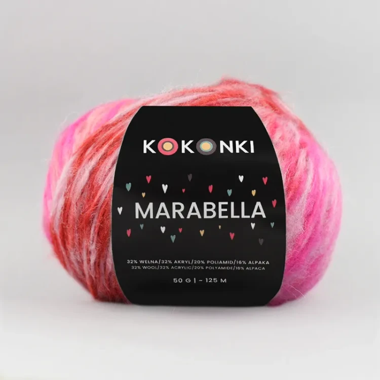 Włóczka KOKONKI Marabella M04 / smoczy owoc / ~125 m