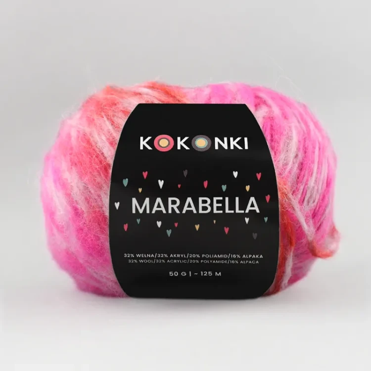 Włóczka KOKONKI Marabella M04 / smoczy owoc / ~125 m