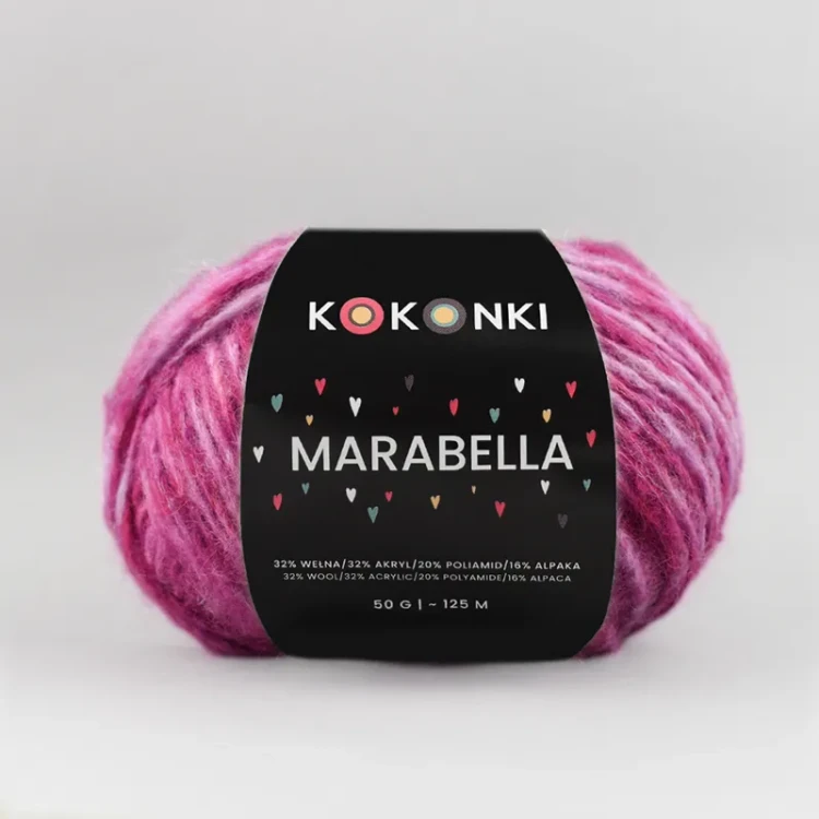 Włóczka KOKONKI Marabella M06 / dżem porzeczkowy / ~125 m