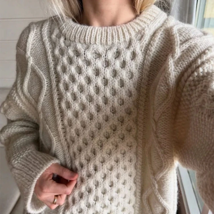 Wzór PetiteKnit / Dagmar Sweater - w języku angielskim + tłumaczenie PL