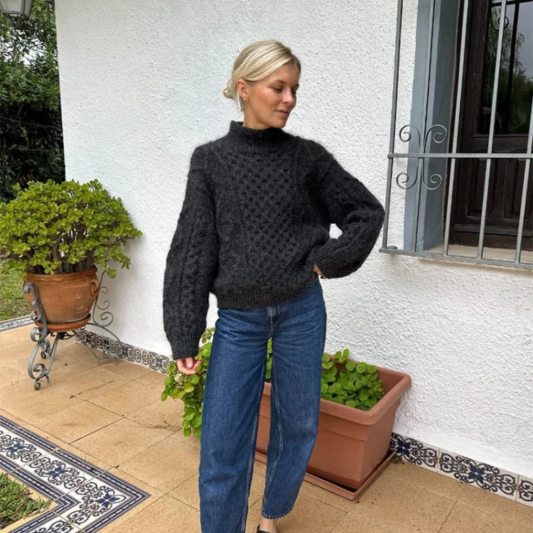 Wzór PetiteKnit / Dagmar Sweater - w języku angielskim + tłumaczenie PL