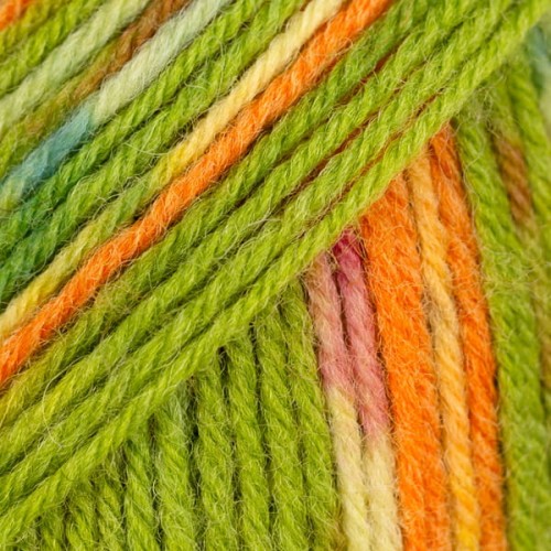 Włóczka skarpetkowa Drops Fabel 151 / guacamole / print