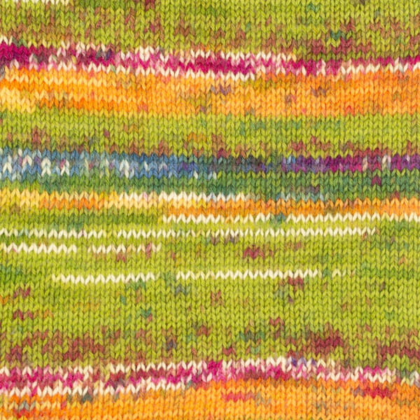 Włóczka skarpetkowa Drops Fabel 151 / guacamole / print