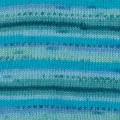 Włóczka skarpetkowa Drops Fabel 340 / błękitna laguna / print