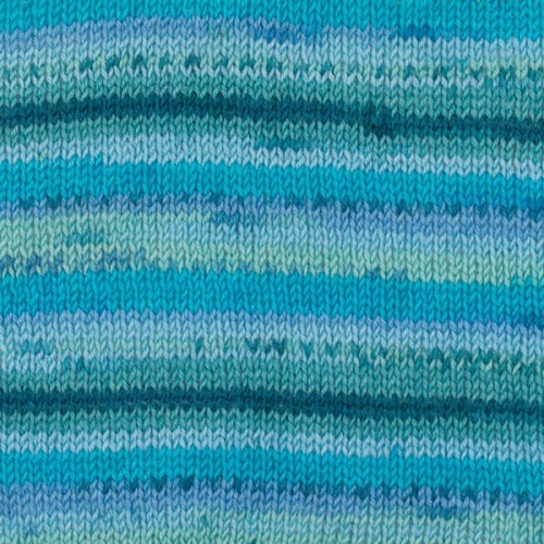 Włóczka skarpetkowa Drops Fabel 340 / błękitna laguna / print