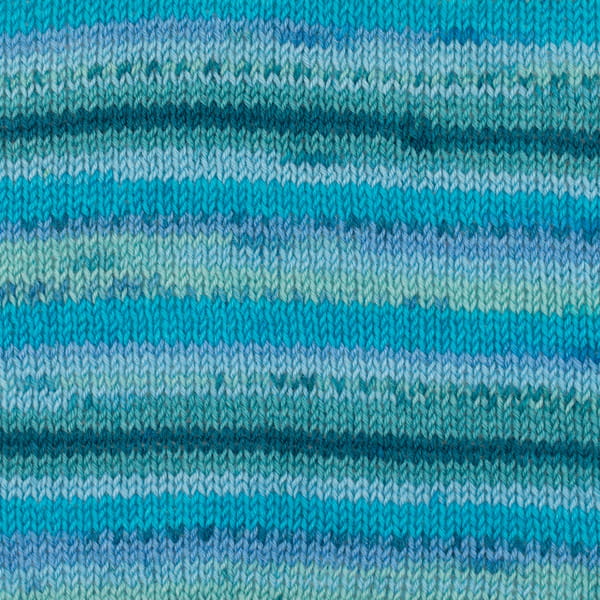 Włóczka skarpetkowa Drops Fabel 340 / błękitna laguna / print
