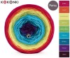 KOKONEK_Merino 9K 08 - Rubin/rudy/cytryna/limetka/jasna zieleń/turkus/petrol/fiolet/wino, 3 nitki, 1400 m, 300 g - GOTOWY