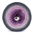 KOKONEK_Merino 9K 01 - Ciemny szary/średni szary melanż/szary melanż/jasny szary/brudny róż/ametyst/blady fiolet/blady fiolet melanż/burak, 3 nitki, 1400 m, 300 g - GOTOWY