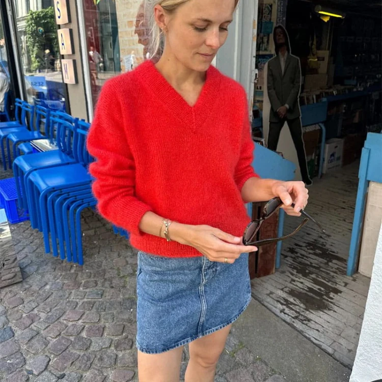 Wzór PetiteKnit / Stockholm Sweater V-Neck - w języku angielskim