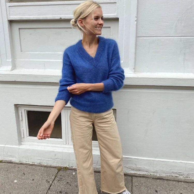 Wzór PetiteKnit / Stockholm Sweater V-Neck - w języku angielskim