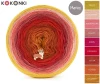 KOKONEK Merino 9K 27 - Złoty/łososiowy/jasna malwa/malwa/rubin/czerwień/cegła/koniak/miodowy / 3 nitki / 1400 m / 300 g