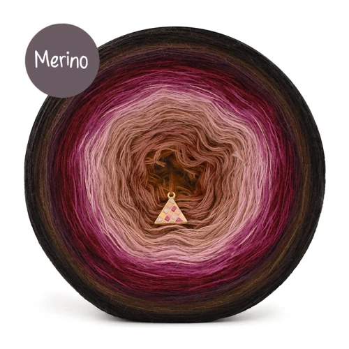 KOKONEK Merino 9K 30 - Czekolada/ciemny brąz/wino melanż/bordo/lody porzeczkowe/zgaszony róż/zgaszona morela/terakota/toffi / 3 nitki / 1400 m / 300 g