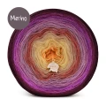 KOKONEK Merino 9K 25 - Wino/burak/cyklamen/wrzos/ametyst/malwa/ciepły beż/żółty/kurkuma / 3 nitki / 1400 m / 300 g