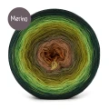 KOKONEK Merino 9K 24 - Butelkowa zieleń/ciemna zieleń/zieleń/jasna zieleń/oliwka/guacamole/khaki/ciemny beż/karmel melanż / 3 nitki / 1400 m / 300 g