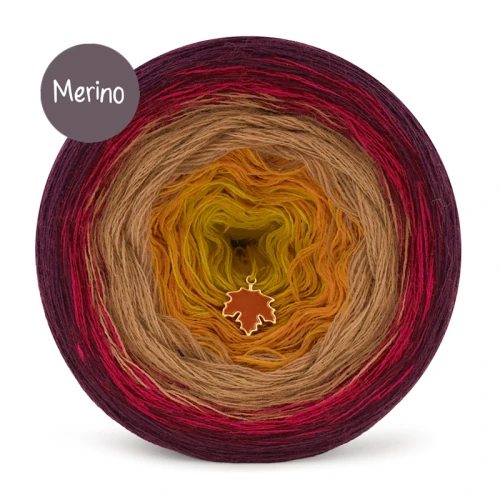 KOKONEK Merino 857 - Burak/rubin/ciemny beż/miodowy/złoty