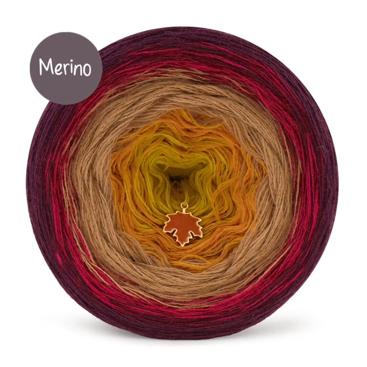 KOKONEK Merino 857 - Burak/rubin/ciemny beż/miodowy/złoty