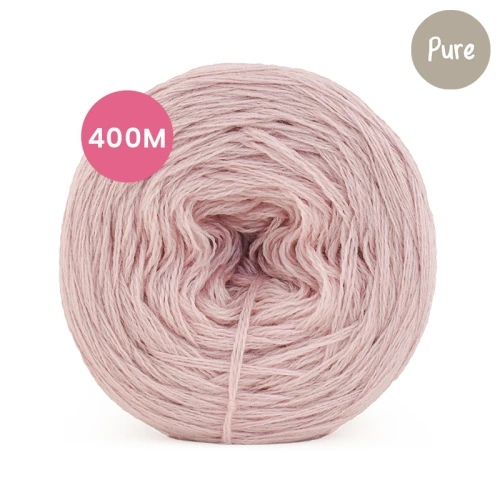 KOKONEK Pure Mono jeden kolor - pastelowy róż / 400 m