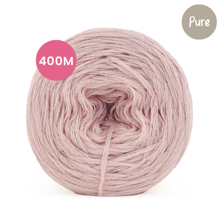 KOKONEK Pure Mono jeden kolor - pastelowy róż / 400 m
