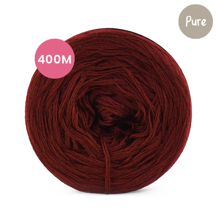 KOKONEK Pure Mono jeden kolor - bordo / 400 m