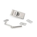 Zapięcie do torebki z łańcuszkiem / nikiel / 25 x 58 mm / 940136