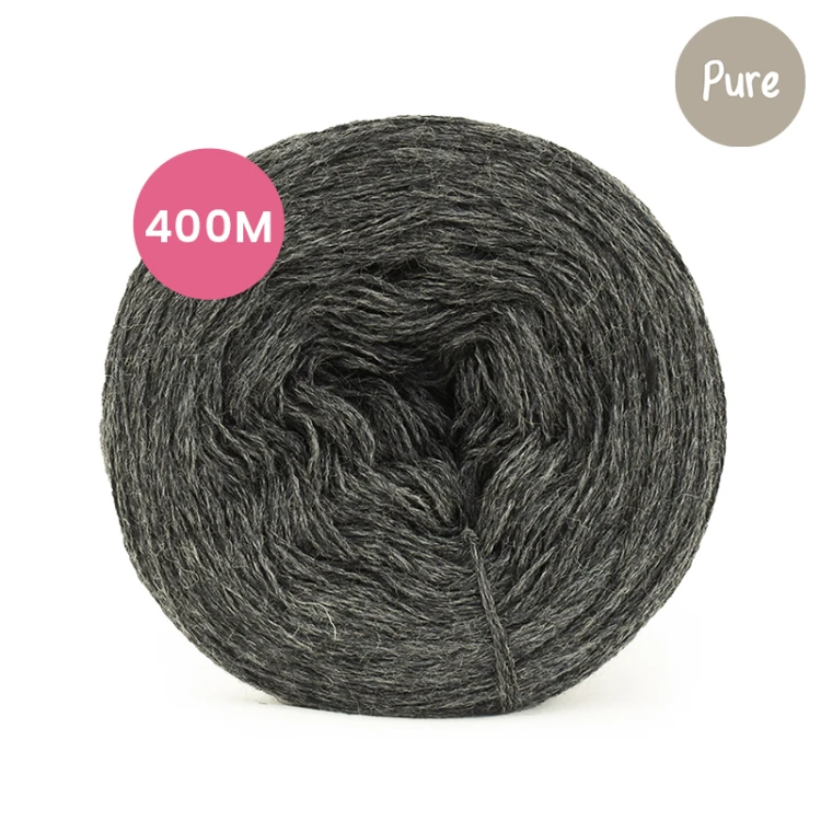 KOKONEK Pure Mono jeden kolor - ciemny szary / 400 m