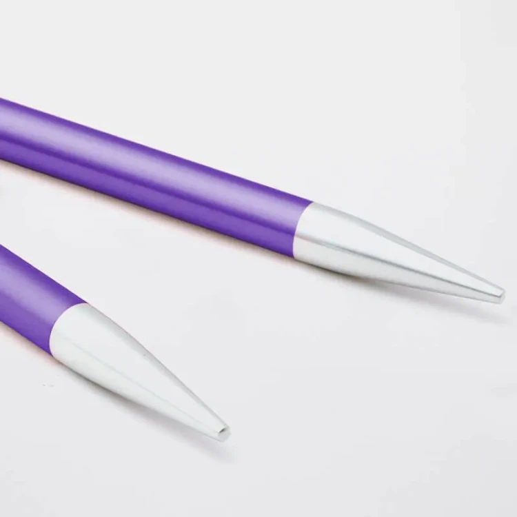 Druty KRÓTKIE do wymiennych żyłek KnitPro Zing SPECIAL - metalowe 7mm