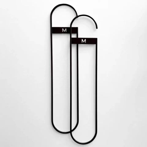 Blokery do skarpet pionowe Na Sztuki Studio / metal / rozmiar M / czerń / 2 szt.