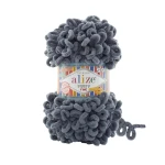 Włóczka Alize Puffy Fine 087 / ciemny szary