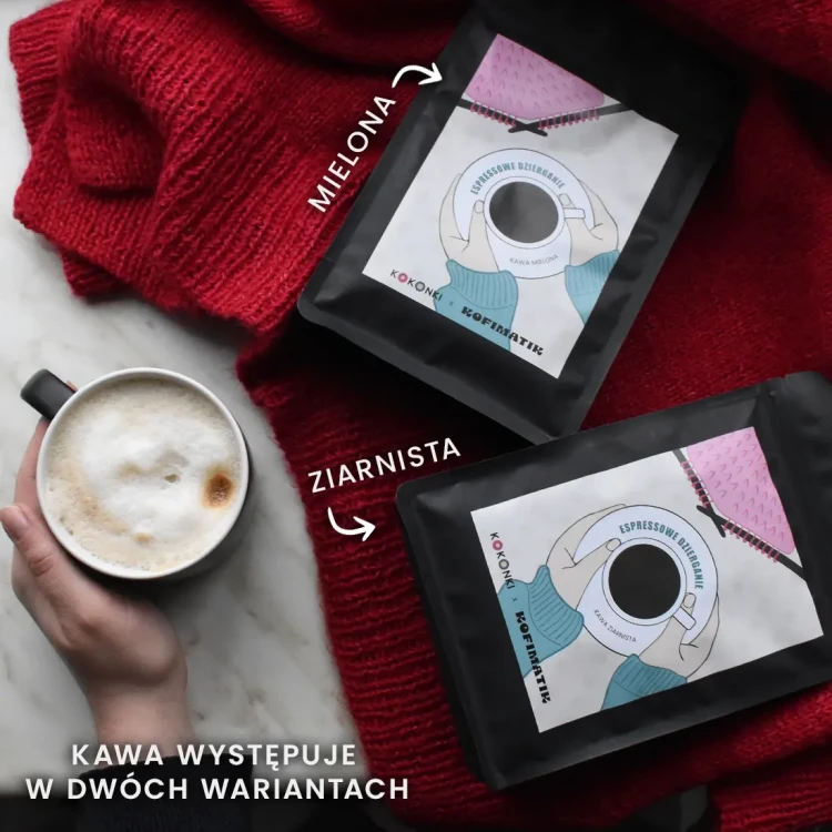 Kawa "Espressowe Dzierganie" / KOKONKI x KOFIMATIK / ziarnista / 250 g