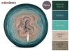 KOKONEK Merino 595 MIX - Ciemna zieleń/morski/patyna/ciepły beż/ciemny beż