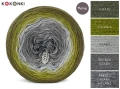 KOKONEK Merino 643 Jingle bells - Khaki/oliwka/szary/średni szary/średni szary melanż