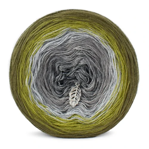 KOKONEK Merino 643 Jingle bells - Khaki/oliwka/szary/średni szary/średni szary melanż