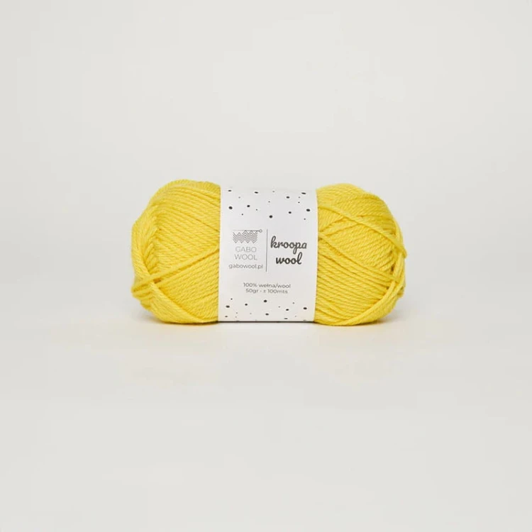 Włóczka Gabo Wool Kroopa Wool 0289 / słoneczny żółty