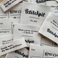 Metka tkana PetiteKnit "Est. 2016" / naturalny /  5 x 4 cm / 1 szt